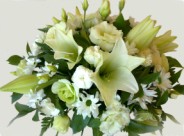 Delivery of a bunch of a variety of white flowers - Click to enlarge